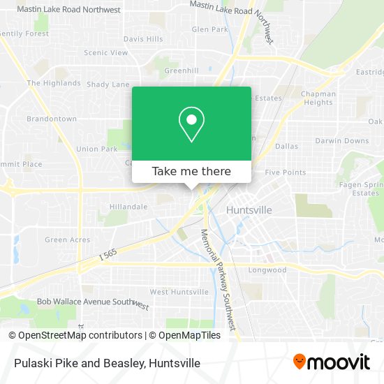 Pulaski Pike and Beasley map