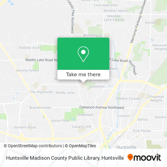 Huntsville Madison County Public Library map