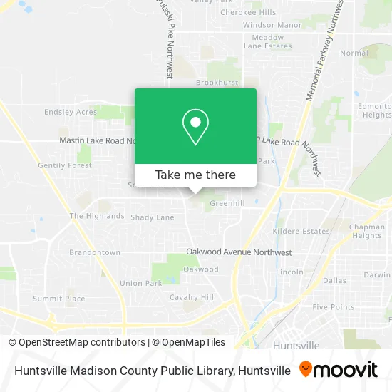 Huntsville Madison County Public Library map