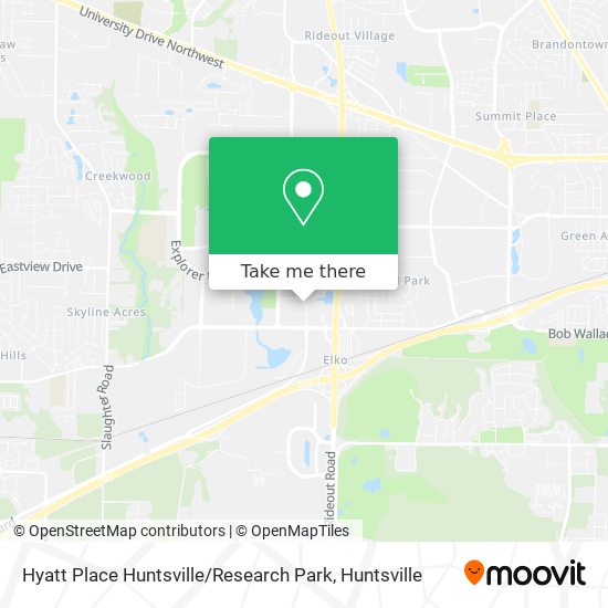 Mapa de Hyatt Place Huntsville / Research Park