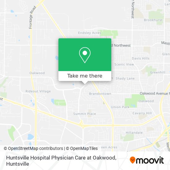 Huntsville Hospital Physician Care at Oakwood map