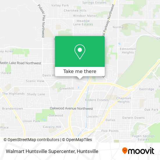 Walmart Huntsville Supercenter map