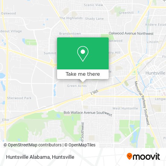 Mapa de Huntsville Alabama