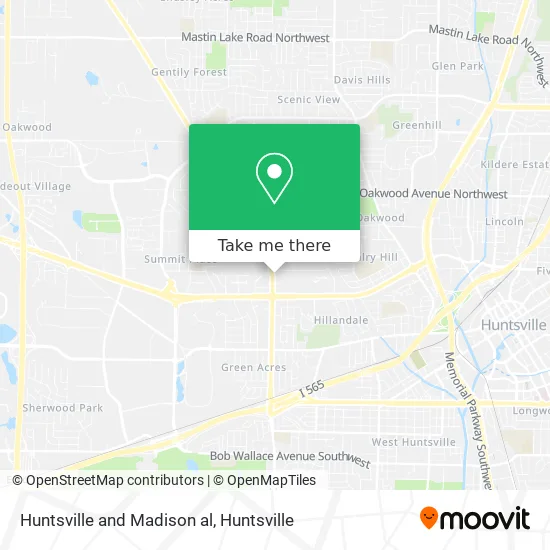 Huntsville and Madison al map