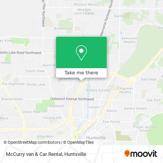 McCurry van & Car Rental map