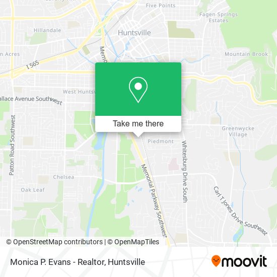 Monica P. Evans - Realtor map