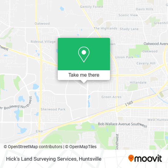 Hick's Land Surveying Services map