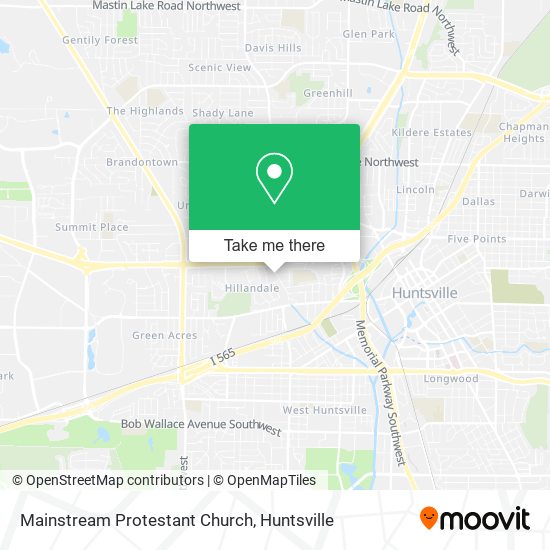 Mainstream Protestant Church map