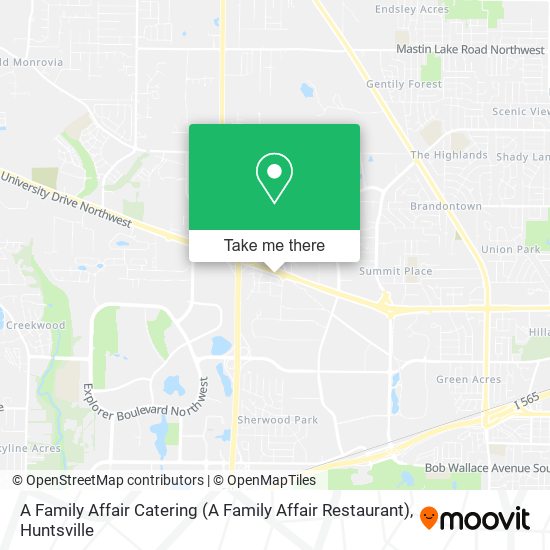 A Family Affair Catering map