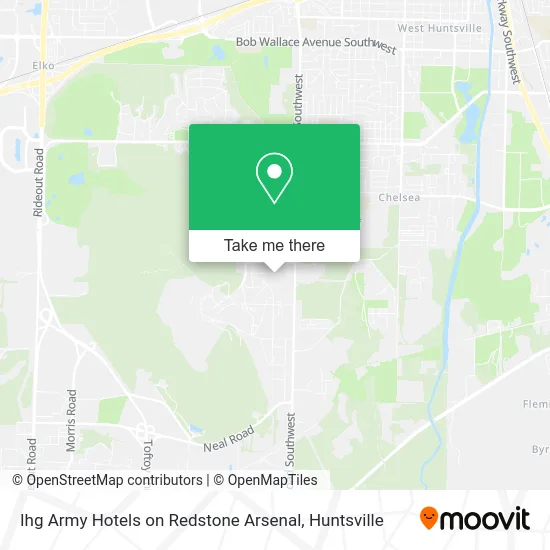 Ihg Army Hotels on Redstone Arsenal map