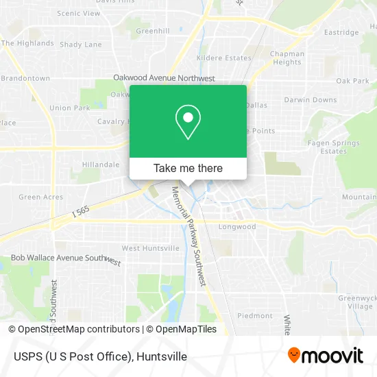 USPS (U S Post Office) map