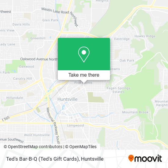 Ted's Bar-B-Q (Ted's Gift Cards) map