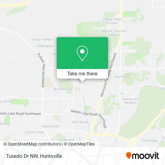 Tuxedo Dr NW map