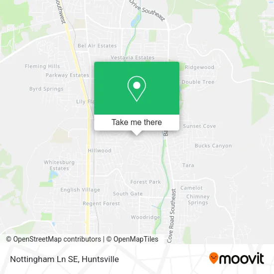 Mapa de Nottingham Ln SE