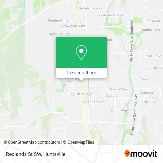 Redlands St SW map