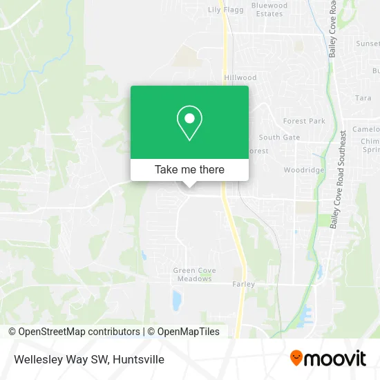 Wellesley Way SW map