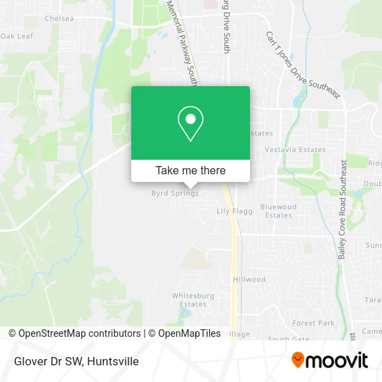 Glover Dr SW map