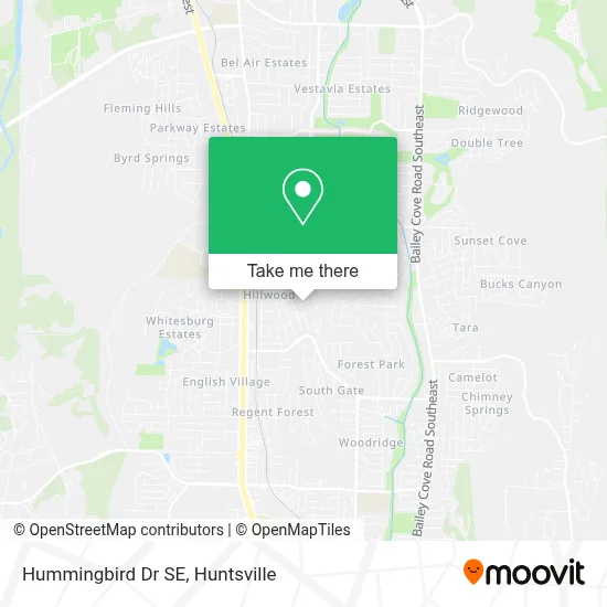 Hummingbird Dr SE map