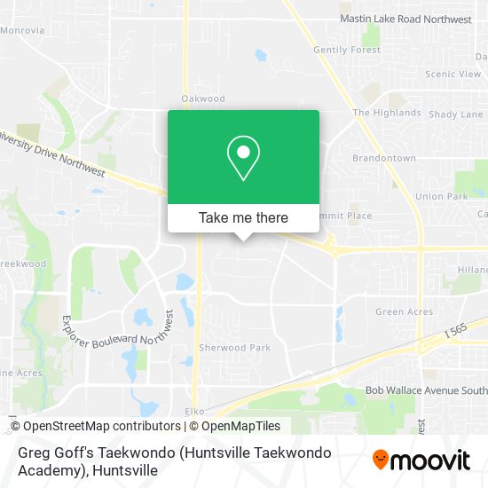 Mapa de Greg Goff's Taekwondo (Huntsville Taekwondo Academy)