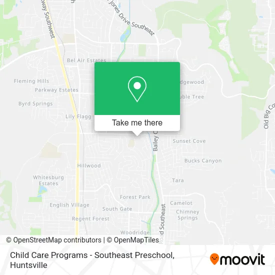 Mapa de Child Care Programs - Southeast Preschool