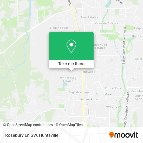 Rosebury Ln SW map