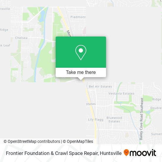 Frontier Foundation & Crawl Space Repair map