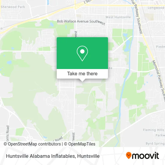 Huntsville Alabama Inflatables map