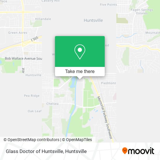 Glass Doctor of Huntsville map