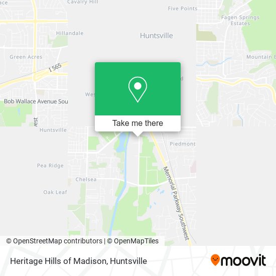 Heritage Hills of Madison map