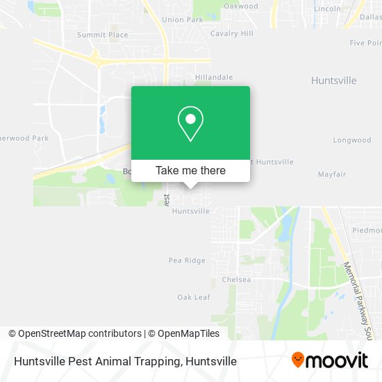 Mapa de Huntsville Pest Animal Trapping