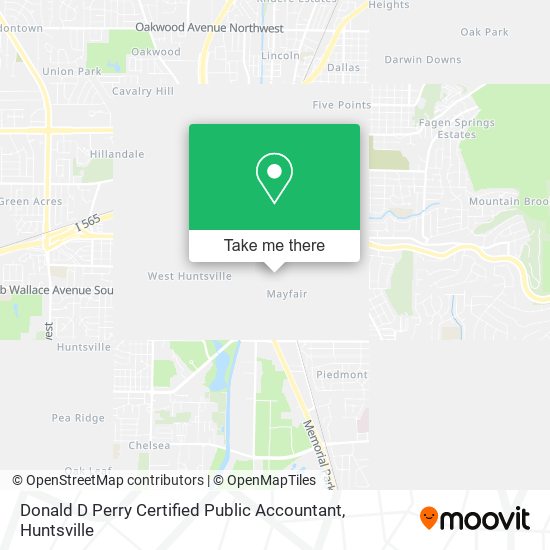 Mapa de Donald D Perry Certified Public Accountant