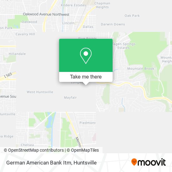 Mapa de German American Bank Itm