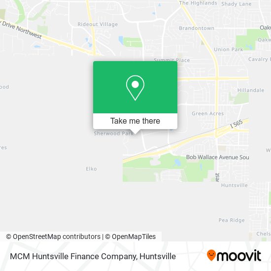 Mapa de MCM Huntsville Finance Company