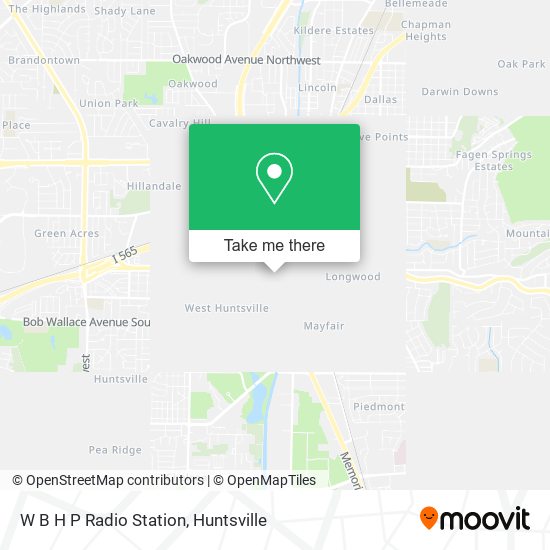 W B H P Radio Station map