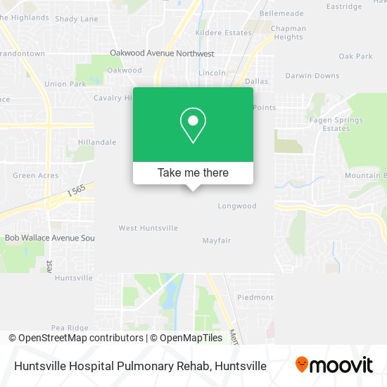 Huntsville Hospital Pulmonary Rehab map