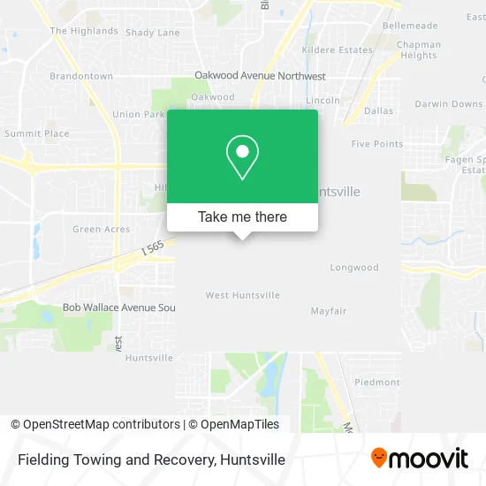 Fielding Towing and Recovery map