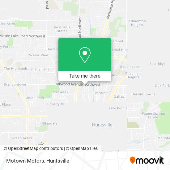 Motown Motors map