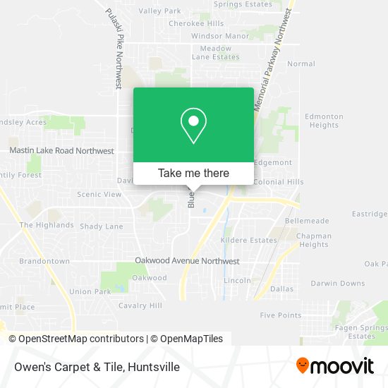 Owen's Carpet & Tile map