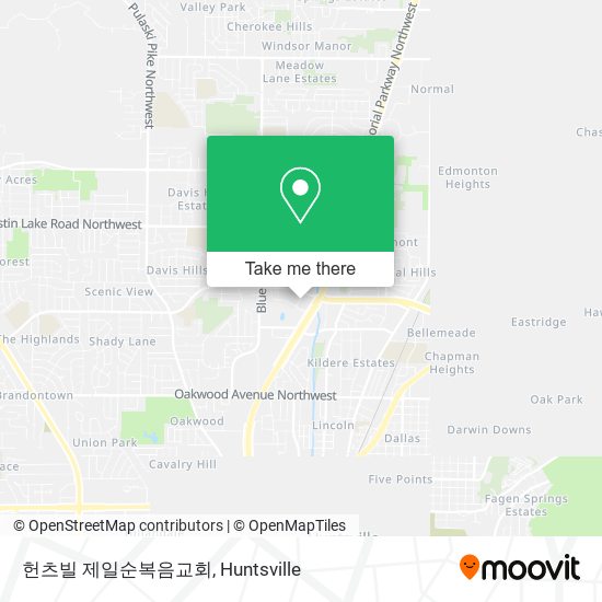 Mapa de 헌츠빌 제일순복음교회