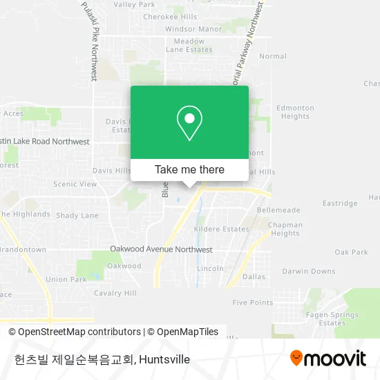 헌츠빌 제일순복음교회 map