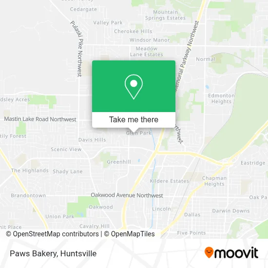 Paws Bakery map