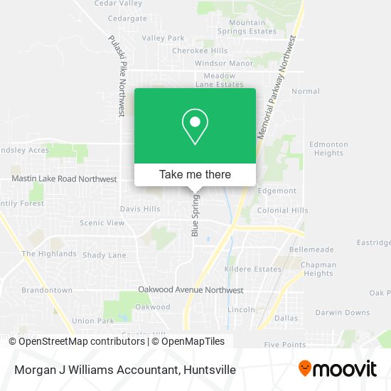 Morgan J Williams Accountant map