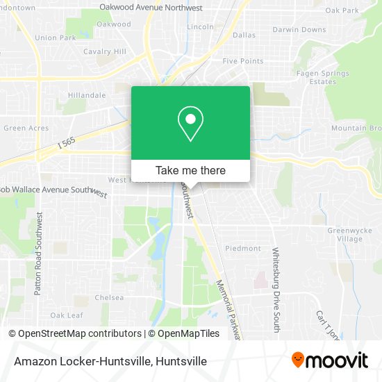 Amazon Locker-Huntsville map