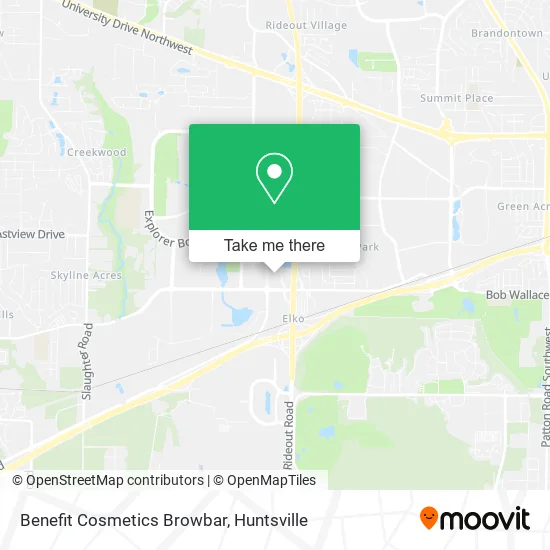 Benefit Cosmetics Browbar map