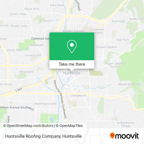 Mapa de Huntsville Roofing Company