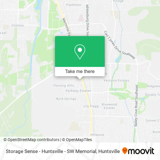 Storage Sense - Huntsville - SW Memorial map