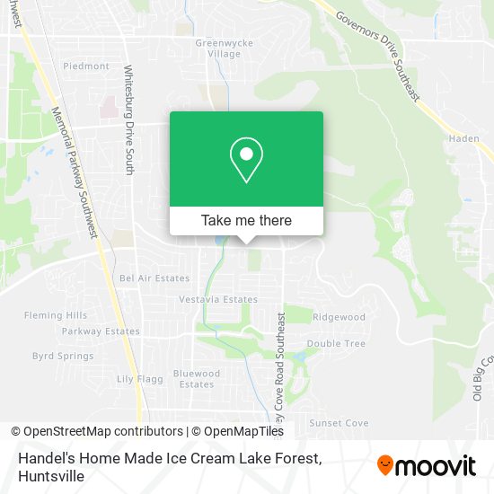 Handel's Home Made Ice Cream Lake Forest map