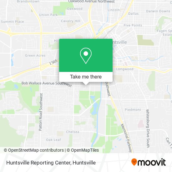 Huntsville Reporting Center map