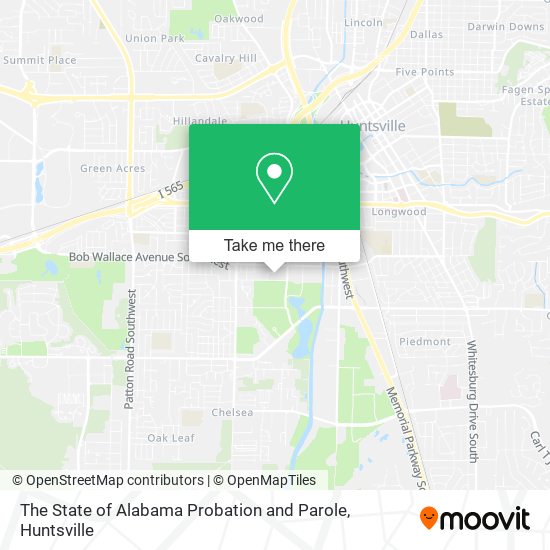 The State of Alabama Probation and Parole map