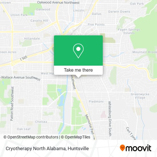 Cryotherapy North Alabama map